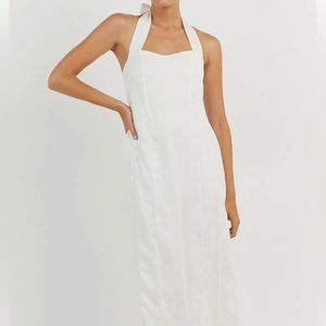 DISSH willow white long linen dress